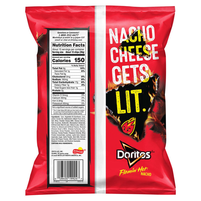 Doritos Flamin' Hot Nacho Tortilla Chips 9.25oz