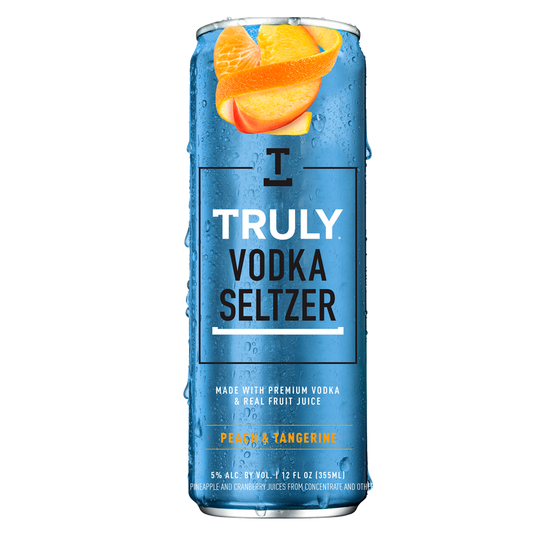 Truly Vodka Seltzer Peach & Tangerine Single 12oz Can 5.0% ABV