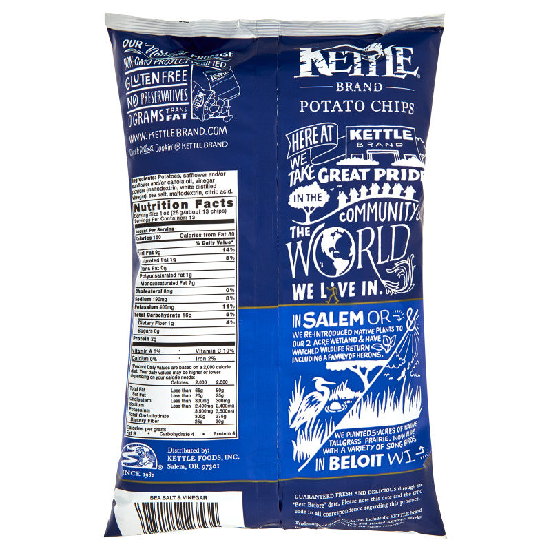 Kettle Brand Sea Salt & Vinegar Potato Chips 13oz