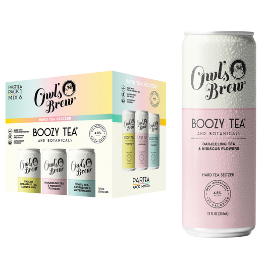 Owl's Brew Boozy Tea ParTea Pack 1 6pk 12oz Can 4.8% ABV