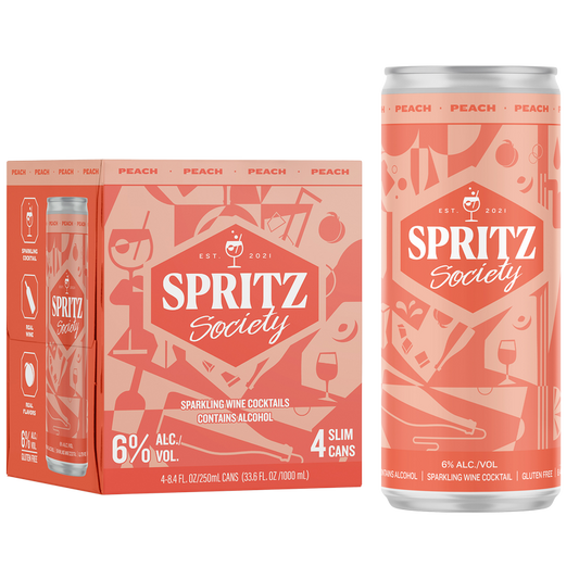 Spritz Society Peach 4pk 250ml Can 6.0% ABV