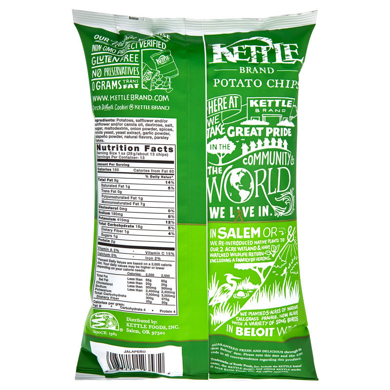 Kettle Brand Jalapeno Potato Chips 13oz