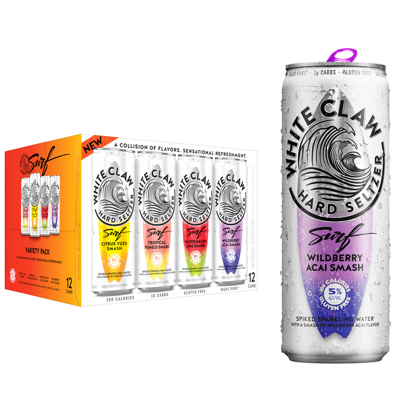 White Claw Hard Seltzer Surf Variety Pack 12pk 12oz Can 5.0% ABV