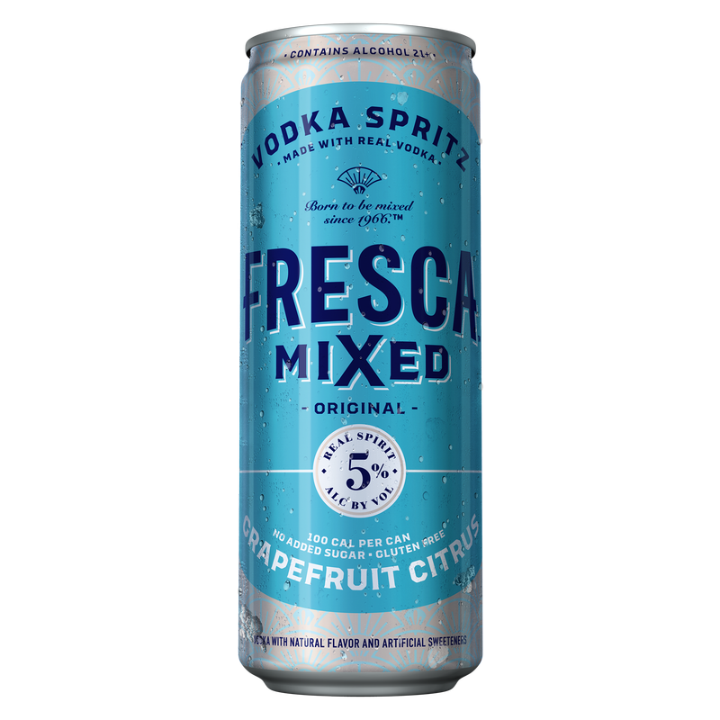 Fresca Mixed Vodka Spritz Grapefruit Citrus Single 12oz Can 5% ABV