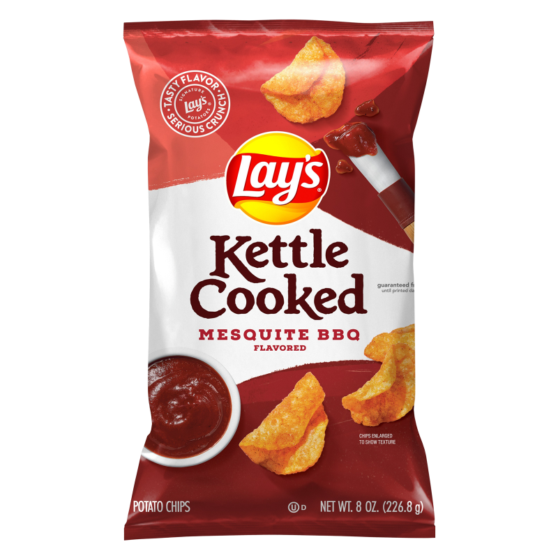 Lay's Kettle Cooked Mesquite BBQ Potato Chips 8oz