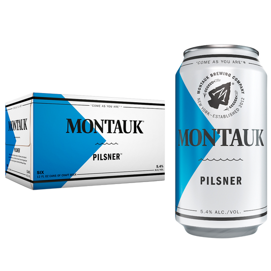 Montauk Pilsner 6pk 12oz Can 5.4% ABV