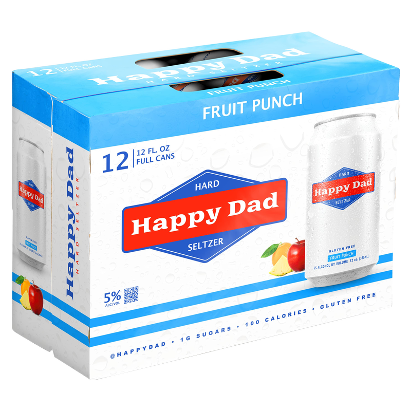 Happy Dad Hard Seltzer Fruit Punch 12pk 12oz Can 5.0% ABV