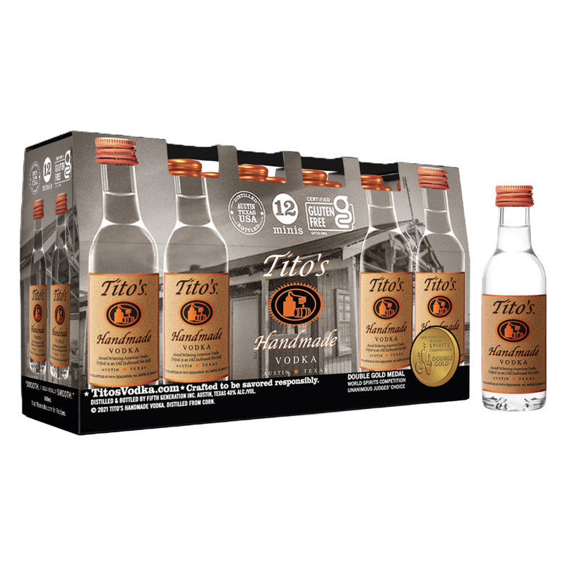 Tito's Handmade Vodka 12pk 50ml (80 Proof)