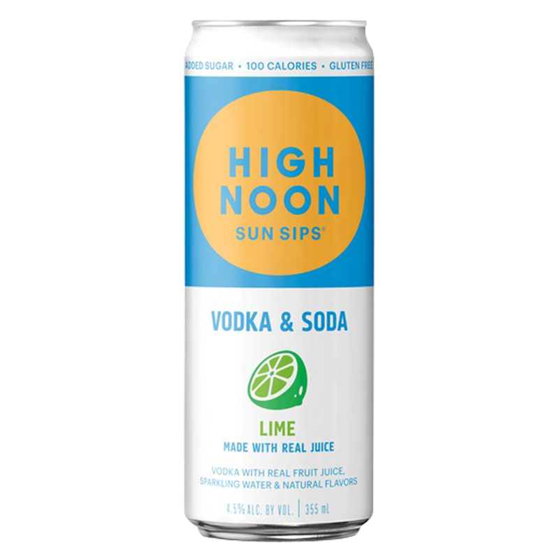 High Noon Lime Vodka Hard Seltzer 4pk 12oz Cans 4.5% ABV