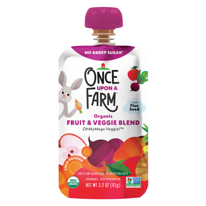 Once Upon a Farm OhMyMega Veggie Fruit and Veggie Blend 3.2oz