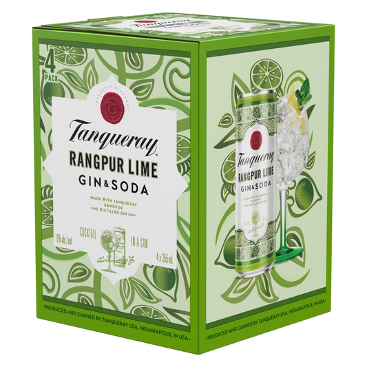 Tanqueray Rangpur Lime Gin & Soda 4pk 12oz Cans 6% ABV