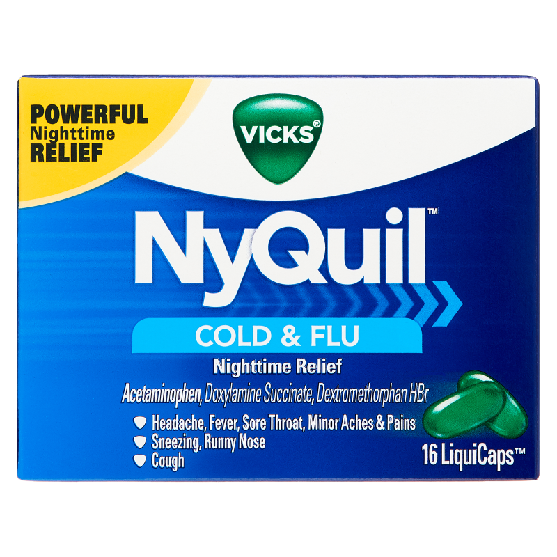 Vicks NyQuil Cold & Flu Nighttime Relief LiquiCaps 16ct