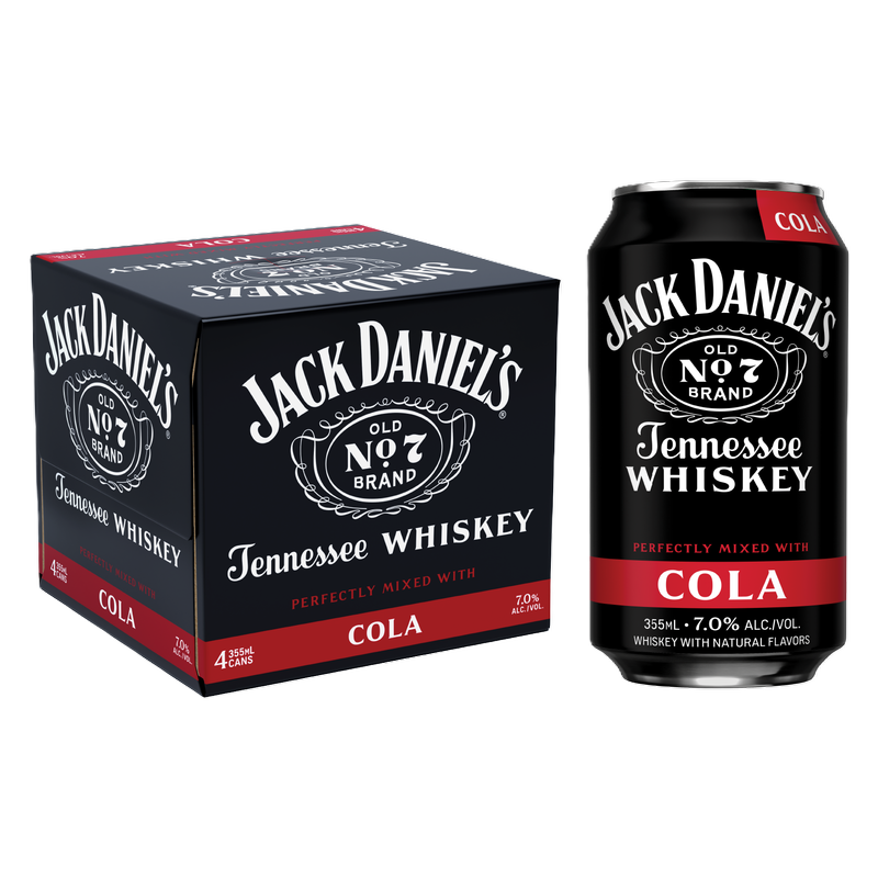 Jack Daniel's Cola Cocktail 4pk 12oz Can