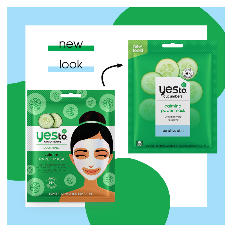 Yes To Cucumbers Calming Paper Mask 1ct