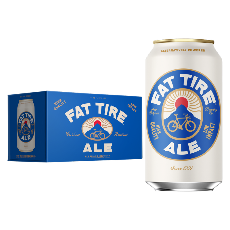 New Belgium Fat Tire 6pk 12oz Can 5.2% ABV