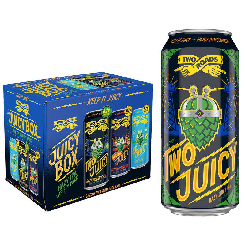 Two Roads Juicy Box Hazy IPA Variety Pack 6pk 16oz Can 8.2% ABV