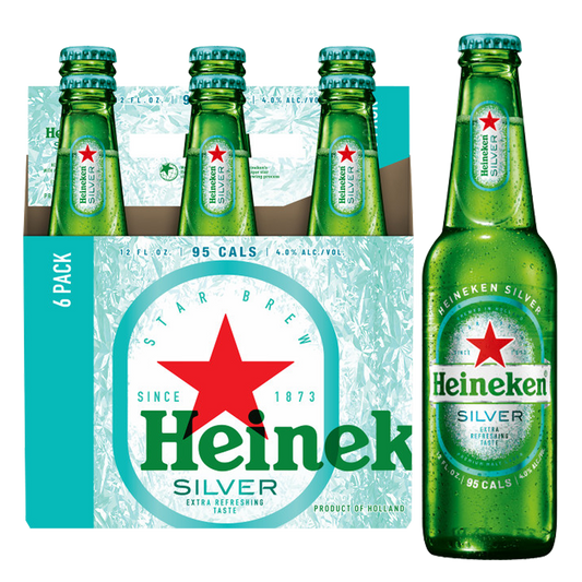 Heineken Silver 6pk 12oz Btl 4% ABV