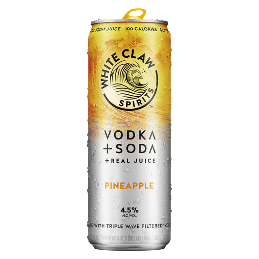 White Claw Vodka + Soda Pineapple  12oz Can 4.5% ABV