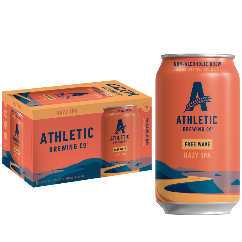 Athletic Brewing Co. Free Wave Hazy Ipa Non-Alcoholic 6pk 12oz Cans