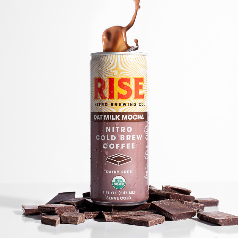 RISE Brewing Co. Oat Milk Mocha Nitro Cold Brew Latte 7oz Can