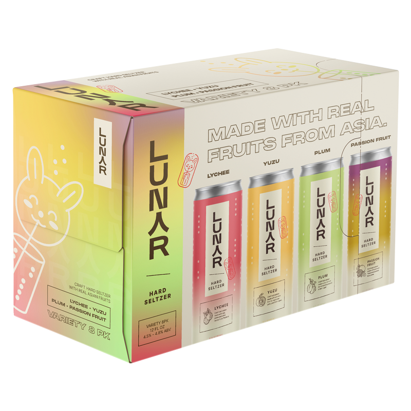 Lunar Hard Seltzer Variety Pack 8pk 12oz Can 4.7% ABV