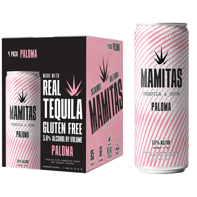 Mamitas Paloma Tequila Soda 4pk 12oz Can 5% ABV