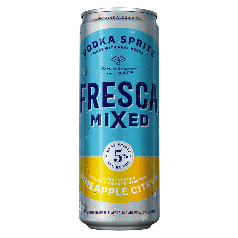 Fresca Mixed Vodka Spritz Pineapple Citrus Single 12oz Can 5% ABV