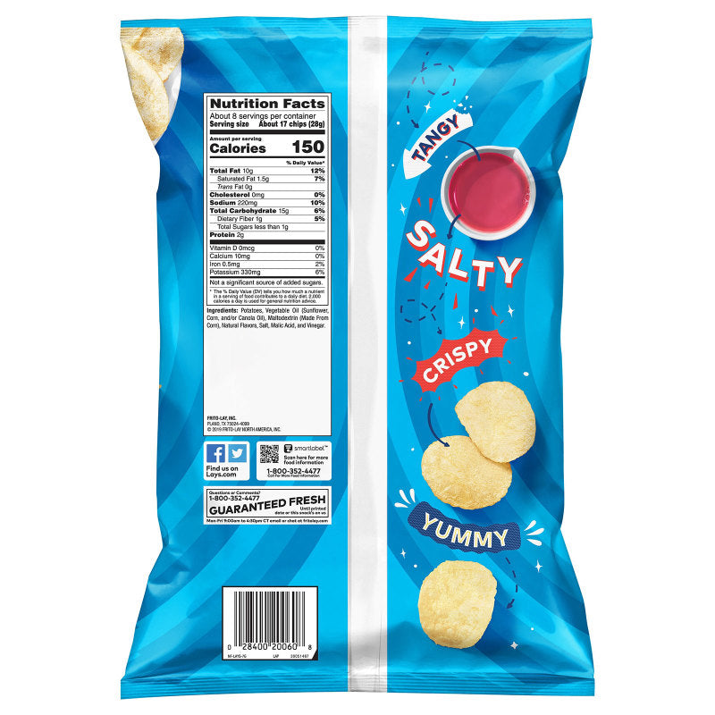 Lay's Salt & Vinegar Potato Chips 7.75oz