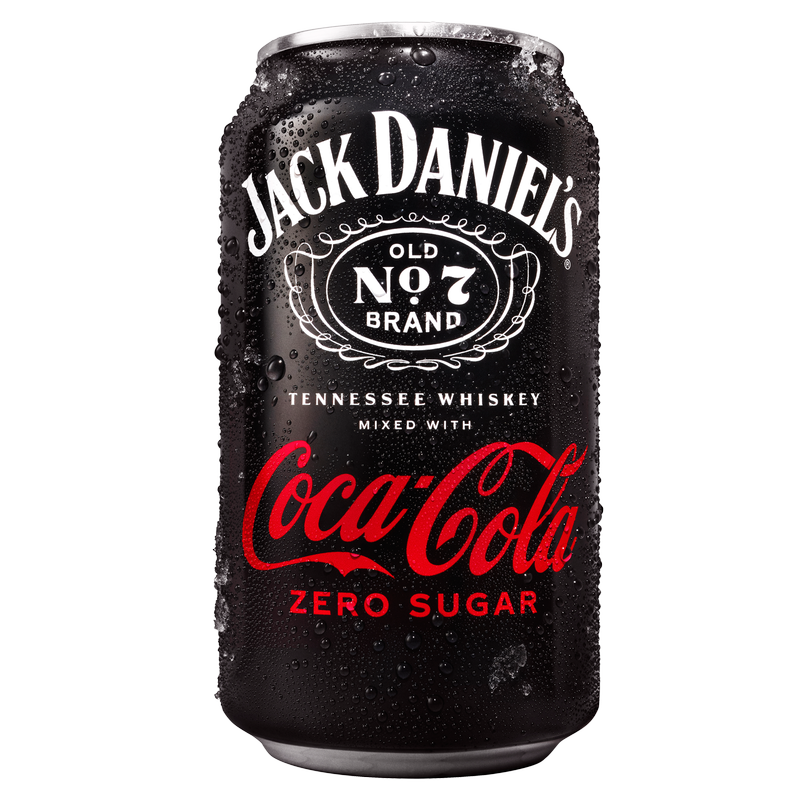 Jack Daniel's & Coke Zero 4pk 355ml Can 7% ABV