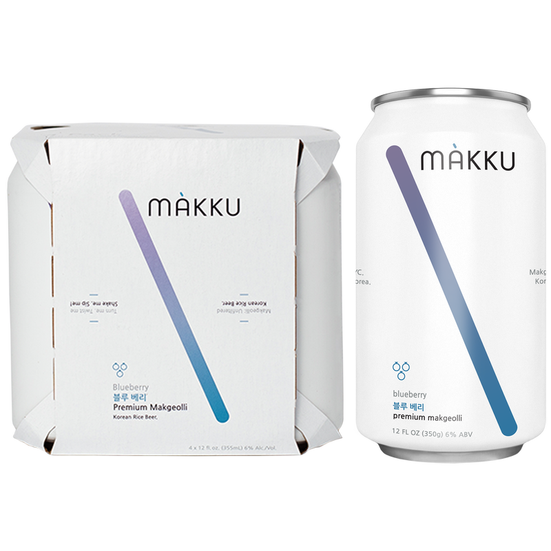 Makku Blueberry Rice Beer 4pk 12oz Can 6.0% ABV