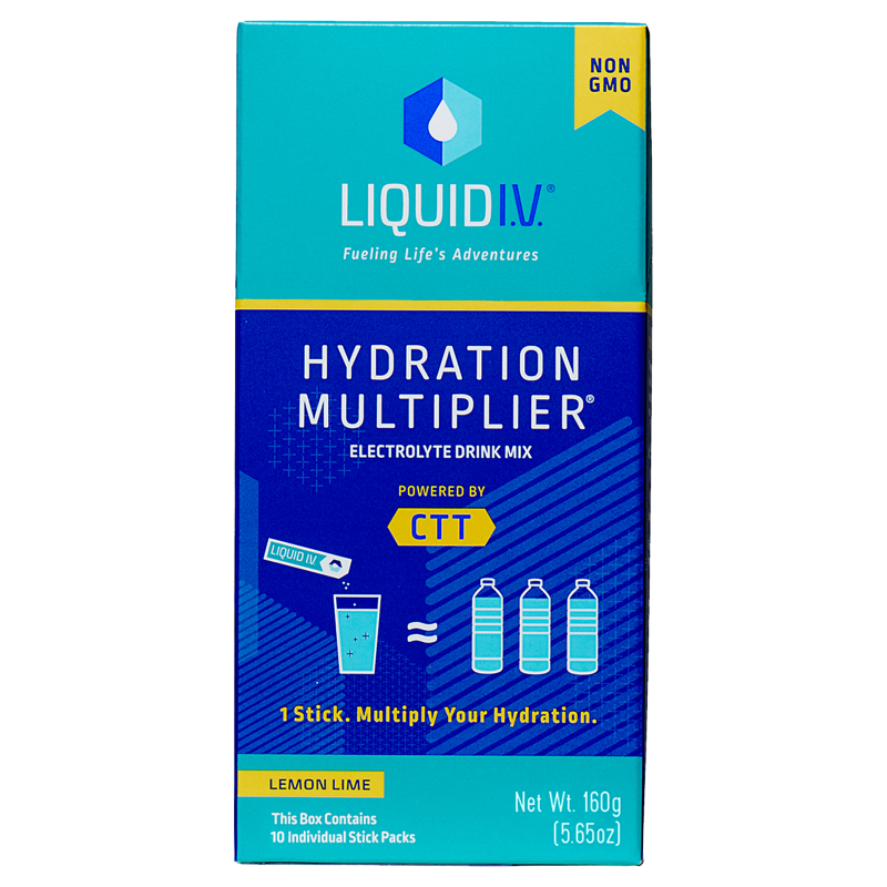 Liquid I.V. Hydration Multiplier Electrolyte Drink Mix Powder Lemon Lime 10ct Box