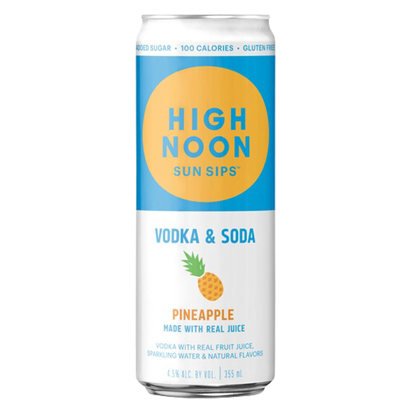 High Noon Pineapple Vodka Hard Seltzer 4pk 12oz Cans 4.5% ABV