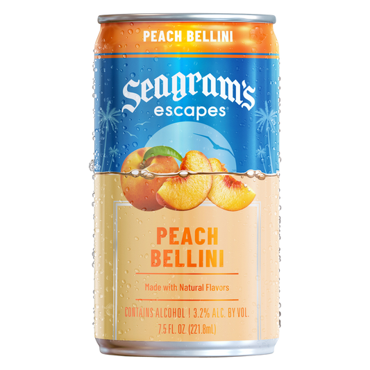 Seagram's Escapes Peach Bellini Single 7.5oz Can 3.2% ABV