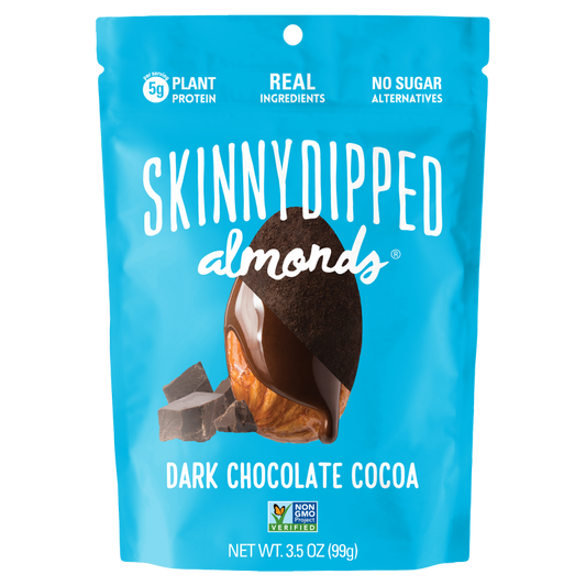 SkinnyDipped Dark Chocolate Cocoa Almonds 3.5oz