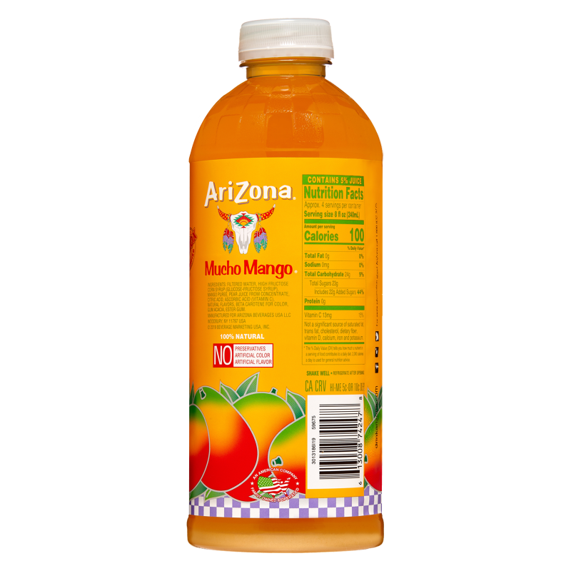 AriZona Mucho Mango Juice 34oz Btl