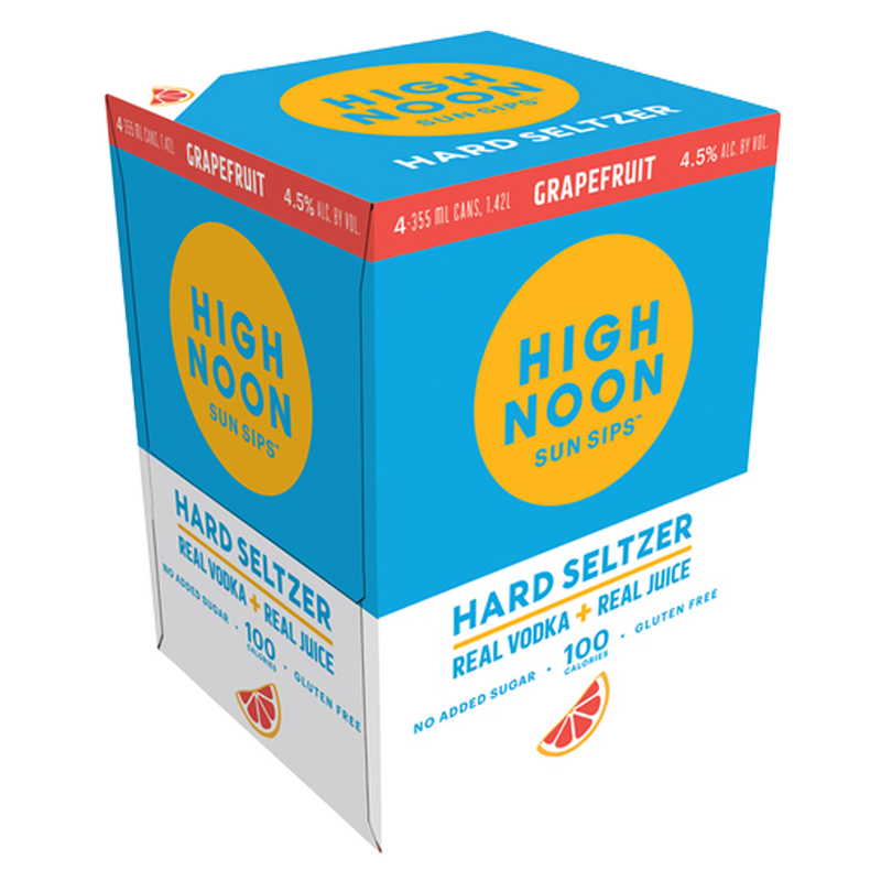 High Noon Grapefruit Vodka Hard Seltzer 4pk 12oz Cans 4.5% ABV