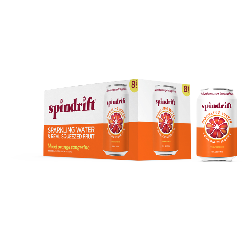 Spindrift Blood Orange Tangerine Sparkling Water 8pk 12oz Can