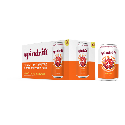 Spindrift Blood Orange Tangerine Sparkling Water 8pk 12oz Can