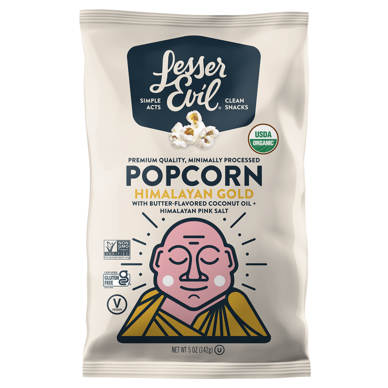 LesserEvil Himalayan Gold Organic Popcorn 5oz