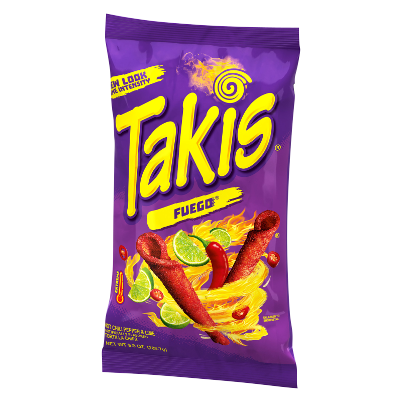 Takis Fuego Hot Chili Pepper & Lime Tortilla Chips 9.9oz