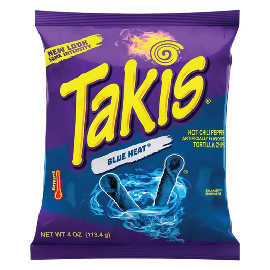 Takis Blue Heat Hot Chili Pepper Tortilla Chips 4oz