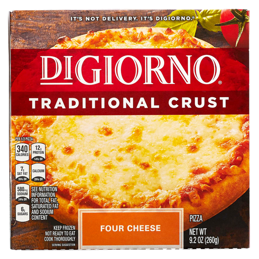 DiGiorno Frozen Traditional Crust Four Cheese Personal Pizza 6.5in 9.2oz