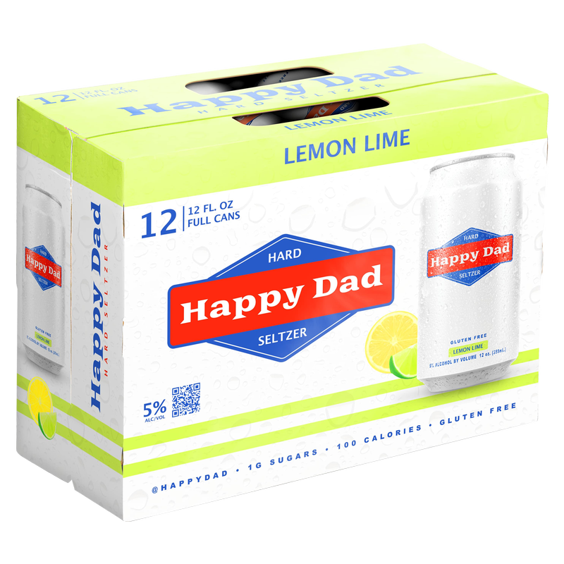 Happy Dad Hard Seltzer Lemon Lime 12pk 12oz Can 5.0% ABV