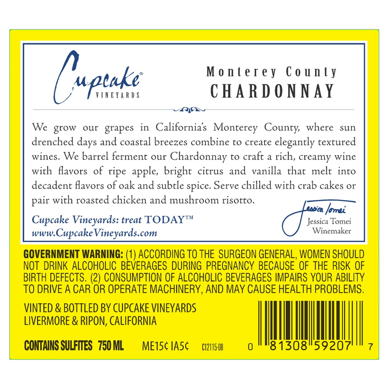 Cupcake Chardonnay 750ml