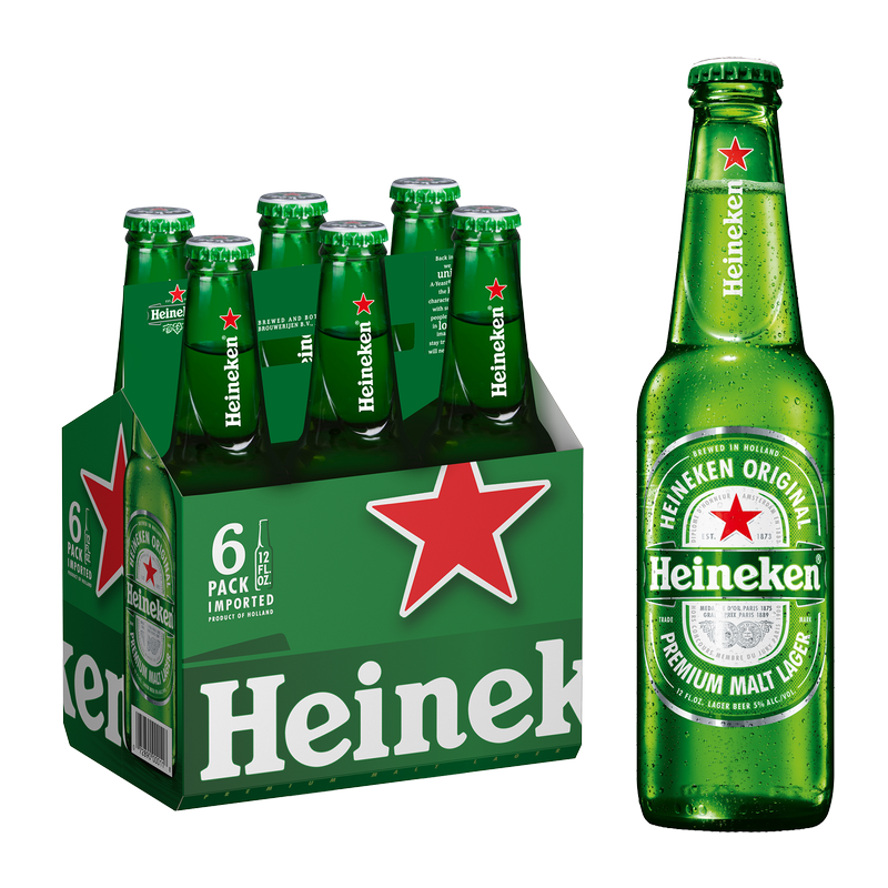 Heineken 6pk 12oz Btl 5.0% ABV – Gopuff Partnerships