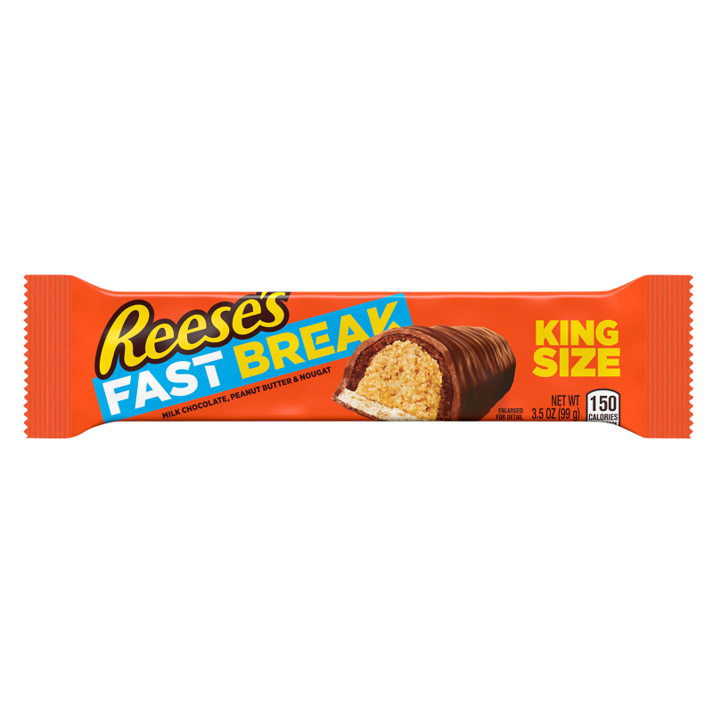 Reese's Fast Break Milk Chocolate Peanut Butter Candy Bar 3.5oz