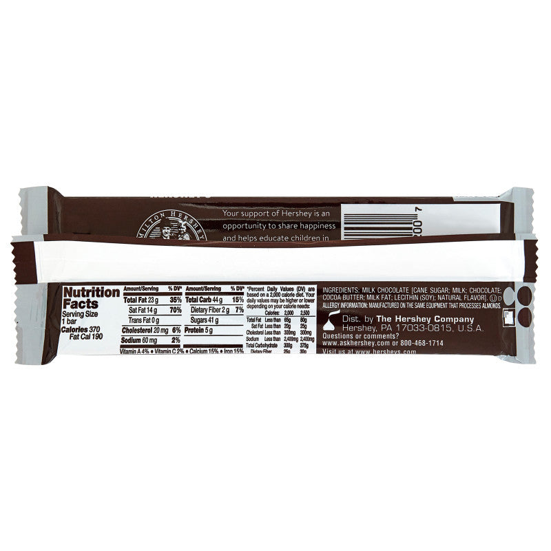 Hershey's Milk Chocolate Bar King Size 2.6oz