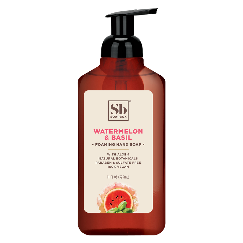 Soapbox Watermelon & Basil Foaming Hand Soap 11oz