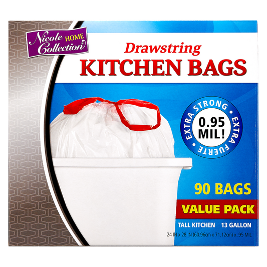 Nicole Home Collection Tall Kitchen Trash Bags 90ct