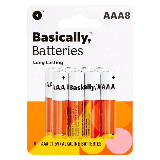 Basically, 8ct AAA Alkaline Batteries